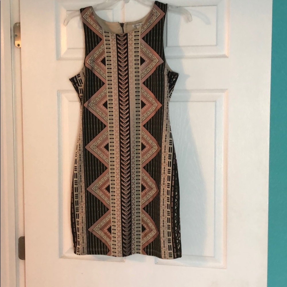 Rose gold and beige dress
